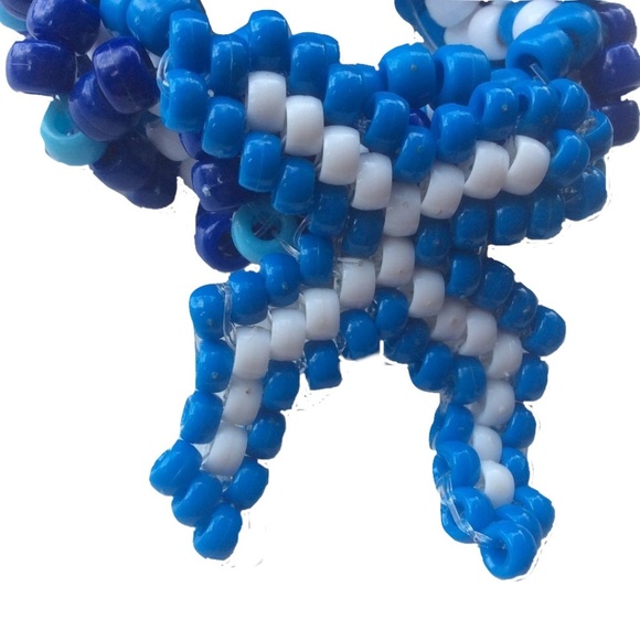 Excision Beaded X on Mini UFO Kandi Cuff Bracelet - Picture 3 of 5